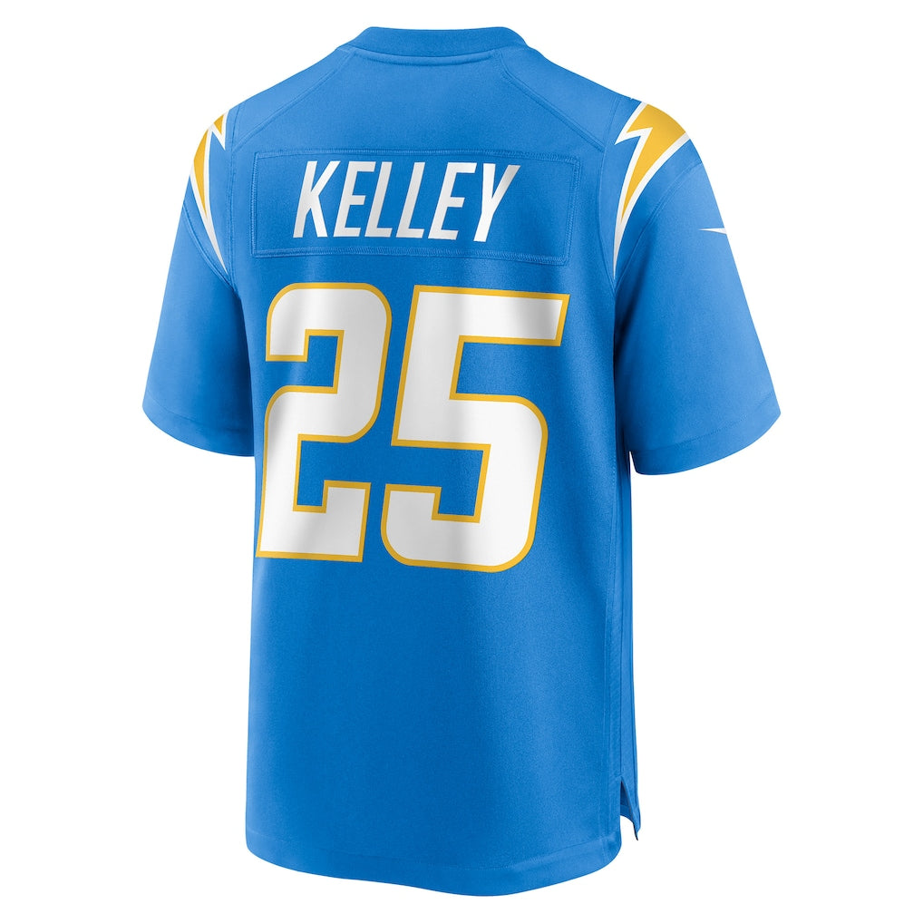harde LA.Chargers #25 Joshua Kelley Powder Blue Team Game Jersey