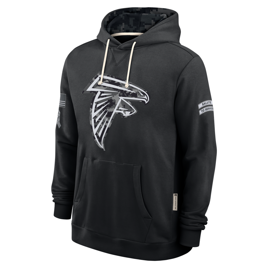 harde A.Falcons Black 2026 Salute to Service Sideline Dri-FIT Pullover Hoodie Jerseys