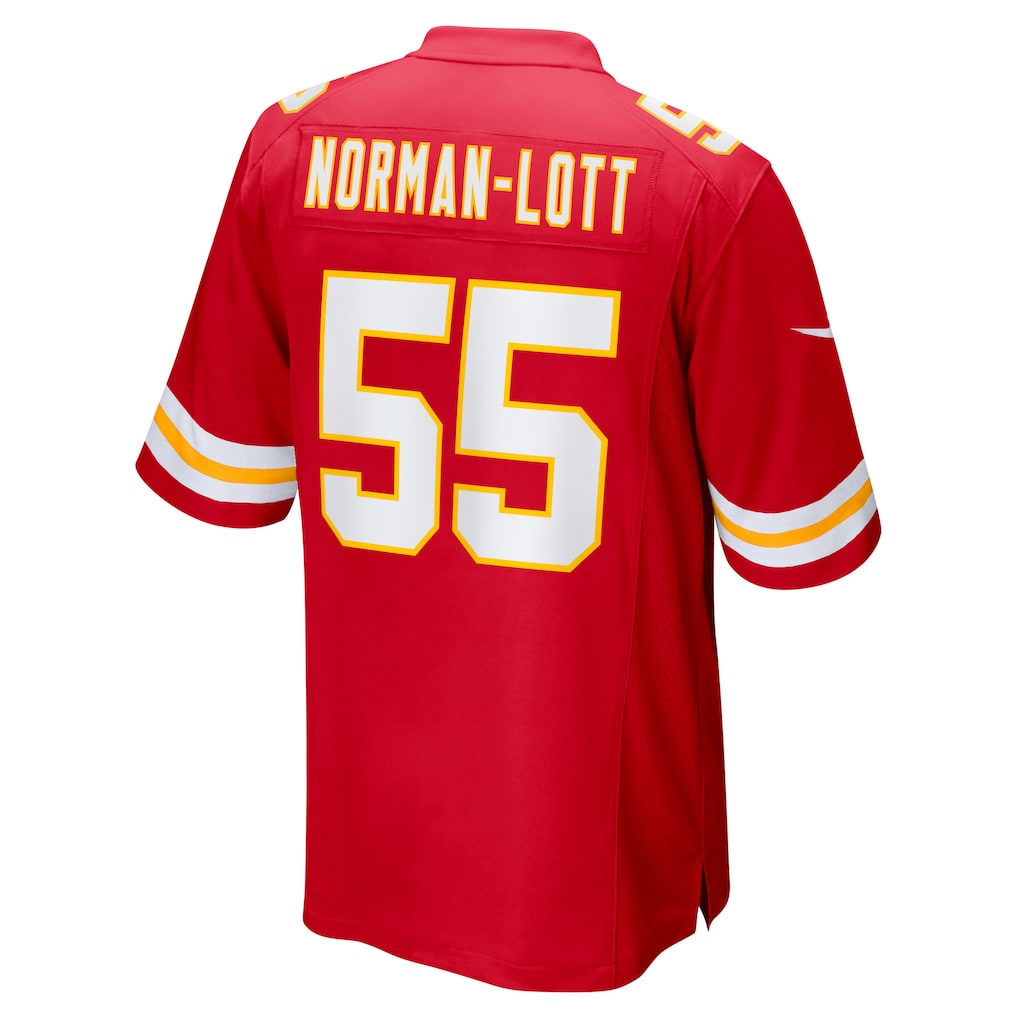 harde KC.Chiefs #55 Omarr Norman-Lott Red Team Game Jersey