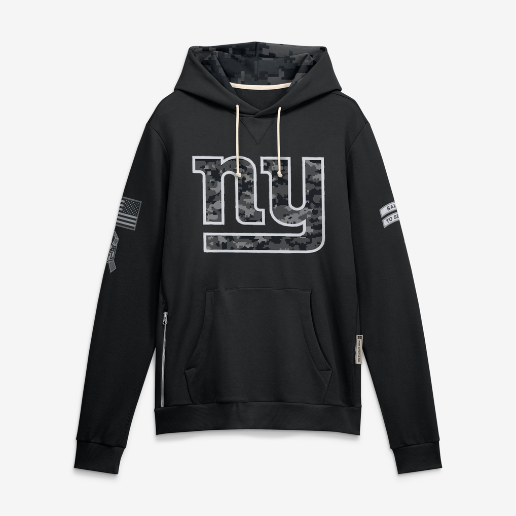 harde NY.Giants Black 2026 Salute to Service Sideline Dri-FIT Pullover Hoodie Jerseys