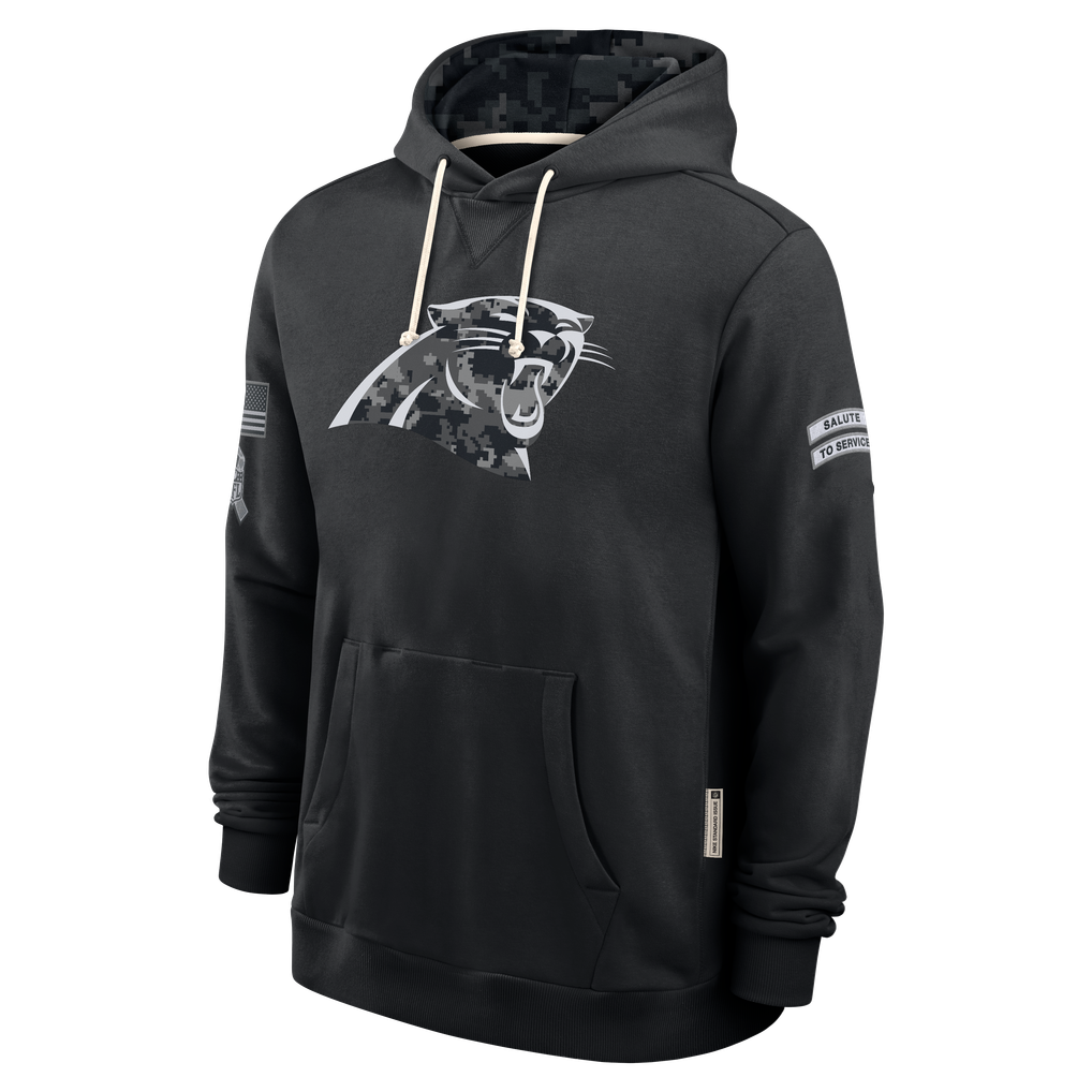 harde C.Panthers Black 2026 Salute to Service Sideline Dri-FIT Pullover Hoodie Jerseys