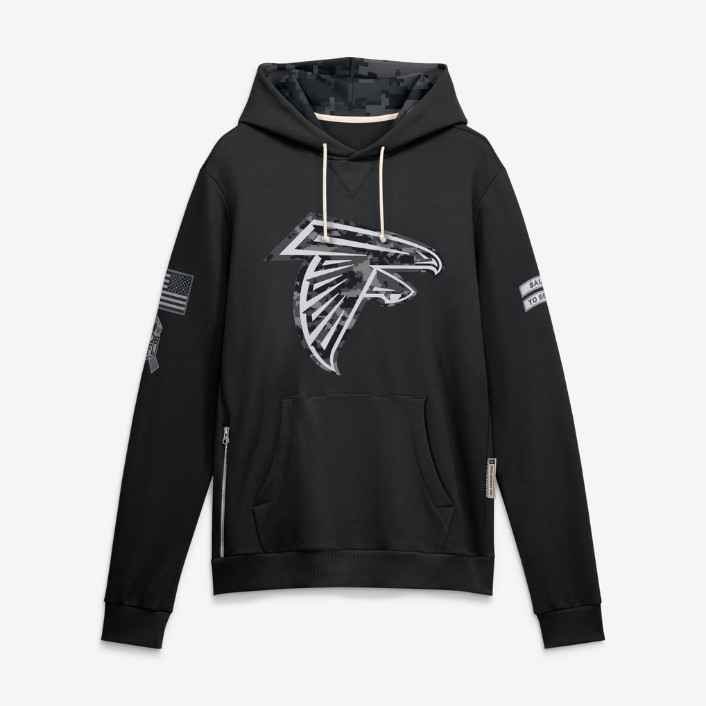 harde A.Falcons Black 2026 Salute to Service Sideline Dri-FIT Pullover Hoodie Jerseys