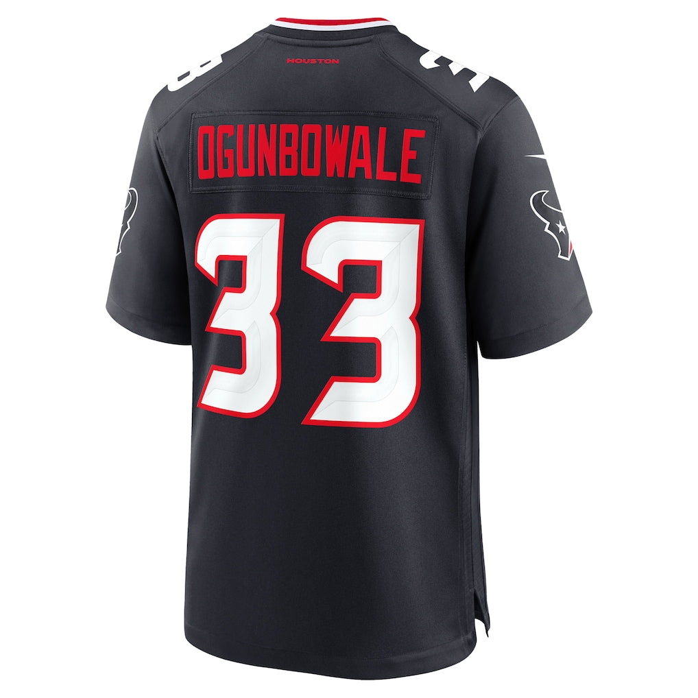 harde H.Texans #33 Dare Ogunbowale Navy Team Game Jersey