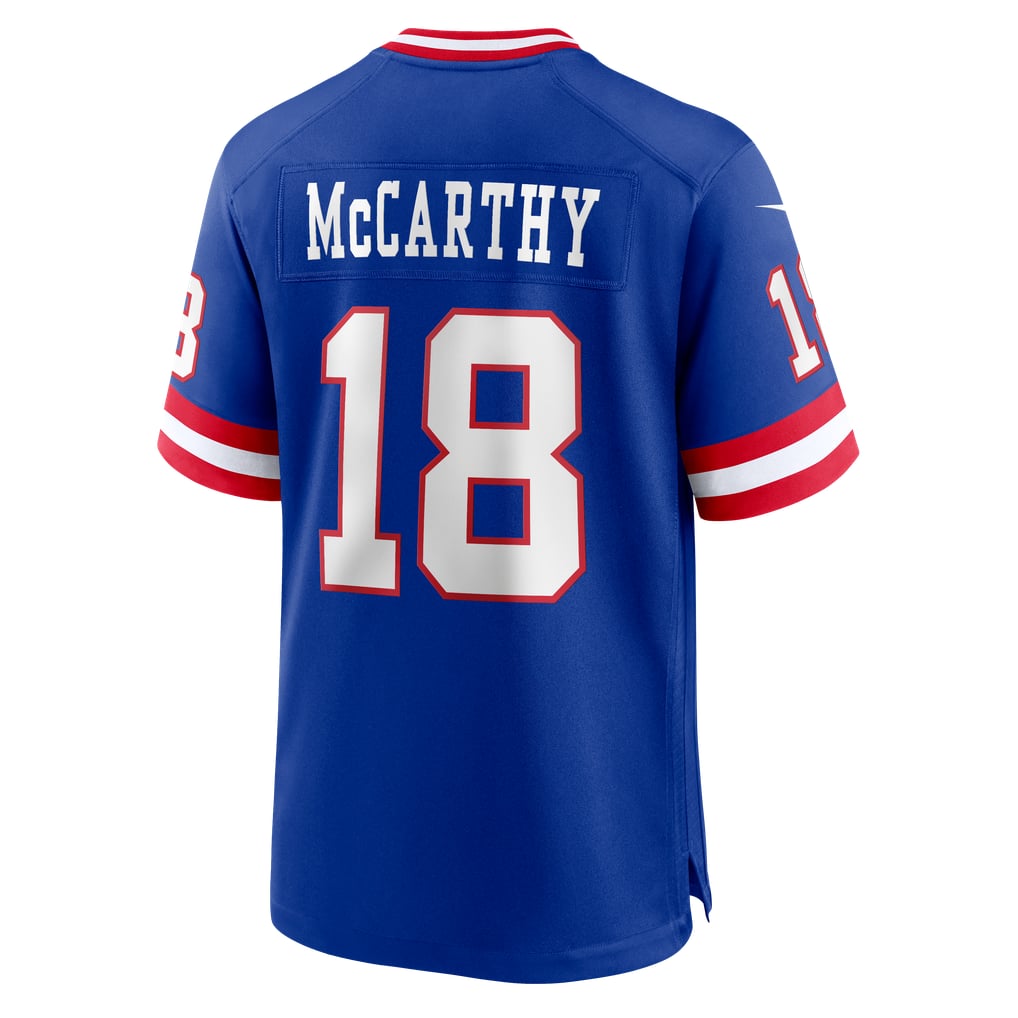 harde NY.Giants #18 J.J. McCarthy Royal Alternate Legacy Game Jersey