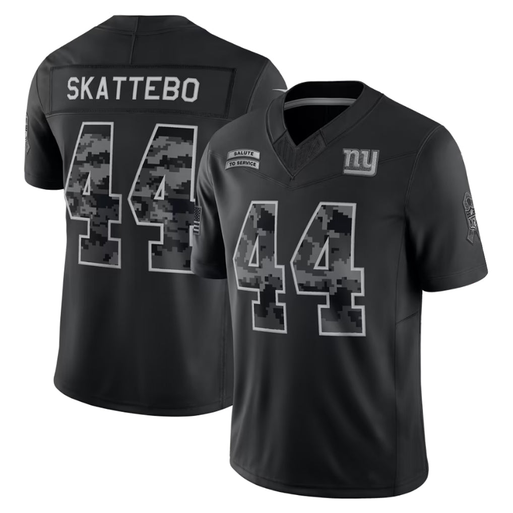harde NY.Giants #44 Cam Skattebo Player Black Limited 2026 Salute to Service Home Game Stitched Jerseys