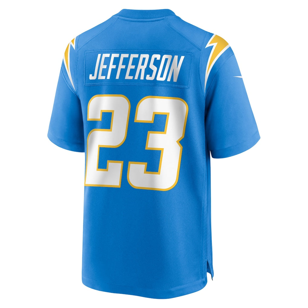 harde LA.Chargers #23 Tony Jefferson Powder Blue Team Game Jersey