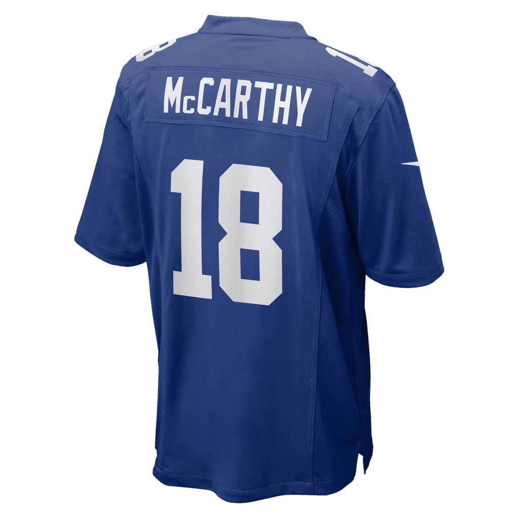 harde NY.Giants #18 J.J. McCarthy Royal Team Game Jersey