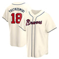 harde A.Braves #18 Mike Yastrzemski player Cream Replica Alternate Stitched Jerseys