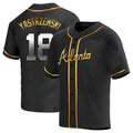harde A.Braves #18 Mike Yastrzemski player Gold Replica Black en Alternate Stitched Jerseys