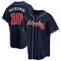 harde A.Braves #18 Mike Yastrzemski player Navy Replica Alternate Stitched Jerseys