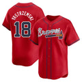 harde A.Braves #18 Mike Yastrzemski player Red Limited Alternate Stitched Jerseys