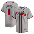 harde A.Braves #1 Ozzie Albies Player Gray Vapor Premier City Connect Premium Stitched Jerseys
