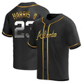 harde A.Braves #23 Michael Harris II player Gold Replica Black en Alternate Stitched Jerseys
