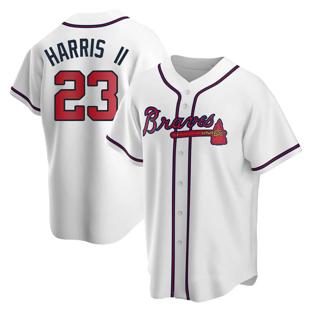 harde A.Braves #23 Michael Harris II player White Replica Home Stitched Jerseys