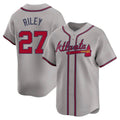 harde A.Braves #27 Austin Riley Player Gray Limited Away Stitched Jerseys