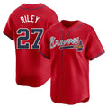 harde A.Braves #27 Austin Riley Player Red Limited Alternate Stitched Jerseys