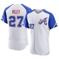 harde A.Braves #27 Austin Riley Player White Authentic City Connect Stitched Jerseys
