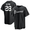 harde A.Braves #28 Matt Olson Player Black&Gold Replica en Alternate Stitched Jerseys