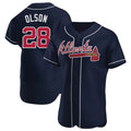 harde A.Braves #28 Matt Olson Player Navy Authentic Alternate Stitched Jerseys