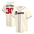 harde A.Braves #30 Drake Baldwin player Cream Replica Alternate Stitched Jerseys