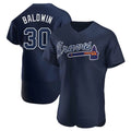 harde A.Braves #30 Drake Baldwin player Navy Authentic Alternate Team Stitched Jerseys
