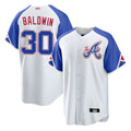harde A.Braves #30 Drake Baldwin player White City Connect Stitched Jerseys