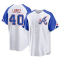 harde A.Braves #40 Reynaldo Lopez player White Replica City Connect Stitched Jerseys
