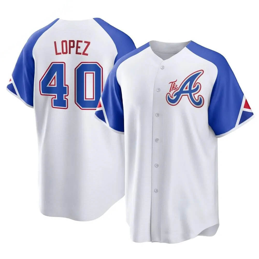 harde A.Braves #40 Reynaldo Lopez player White Replica City Connect Stitched Jerseys