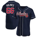 harde A.Braves #66 Grant Holmes Player Navy Authentic Alternate Stitched Jerseys