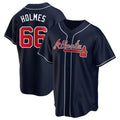 harde A.Braves #66 Grant Holmes Player Navy Replica Alternate Stitched Jerseys