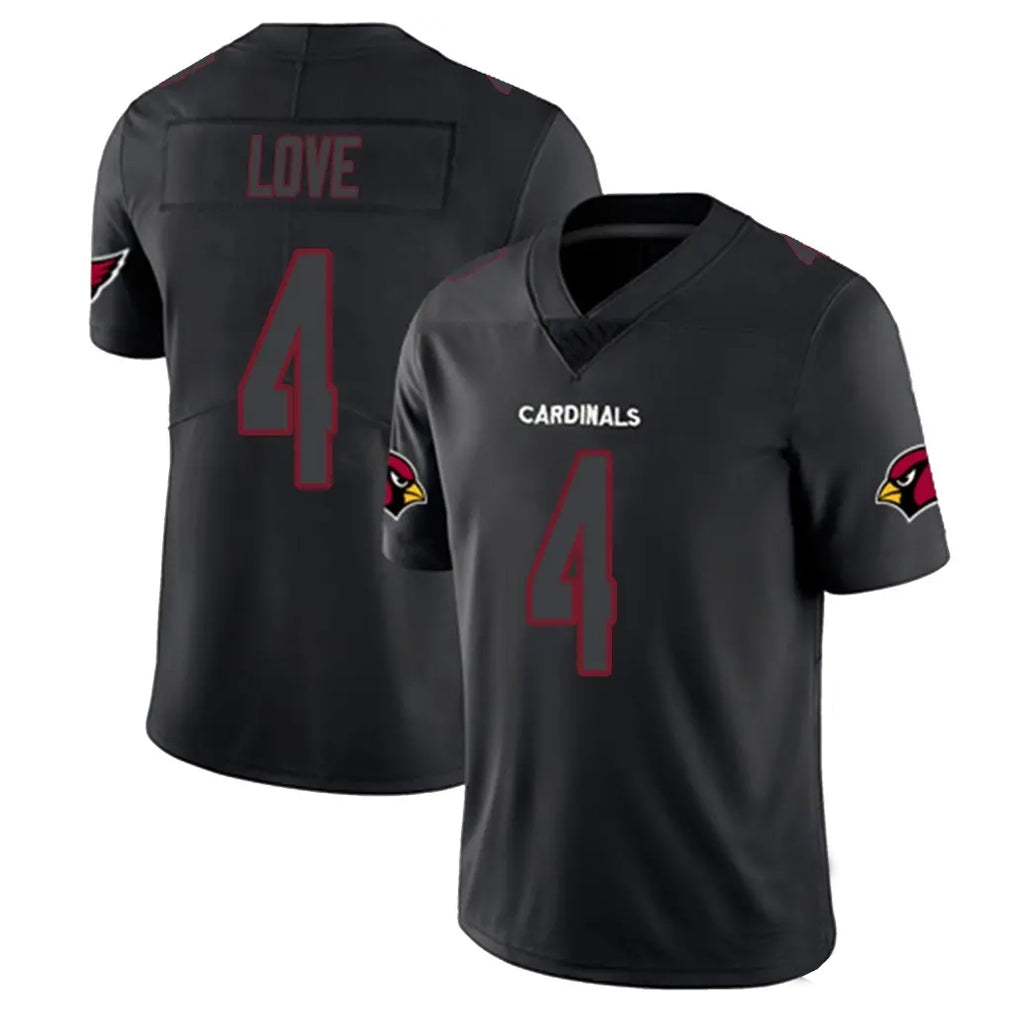 harde A.Cardinals #4 Jeremiyah Love Player Black Impact Limited Home Game Stitched Jerseys