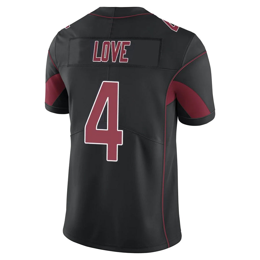 harde A.Cardinals #4 Jeremiyah Love Player Black Limited Elite Home Game Stitched Jerseys