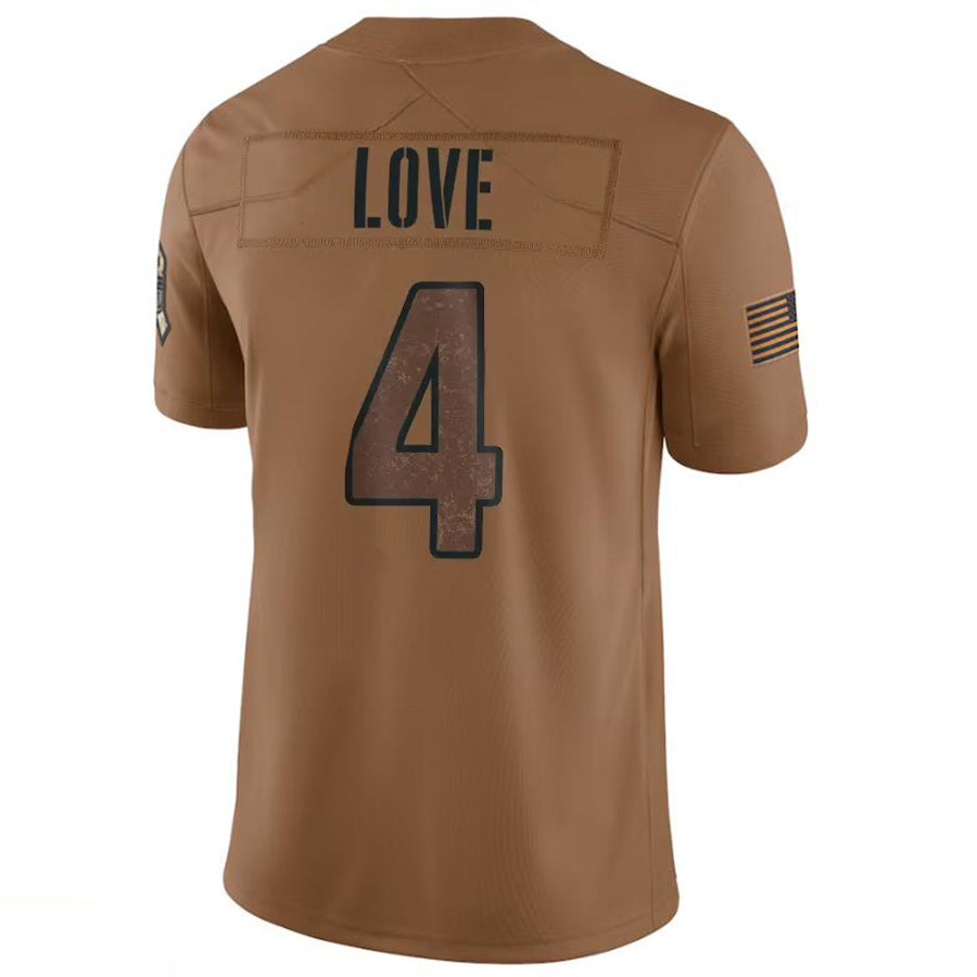 harde A.Cardinals #4 Jeremiyah Love Player Brown Limited Salute To Service Game Stitched Jerseys