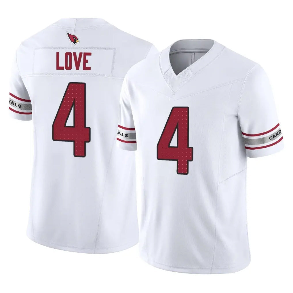 harde A.Cardinals #4 Jeremiyah Love Player White Vapor F.U.S.E. Limited Home Game Stitched Jerseys