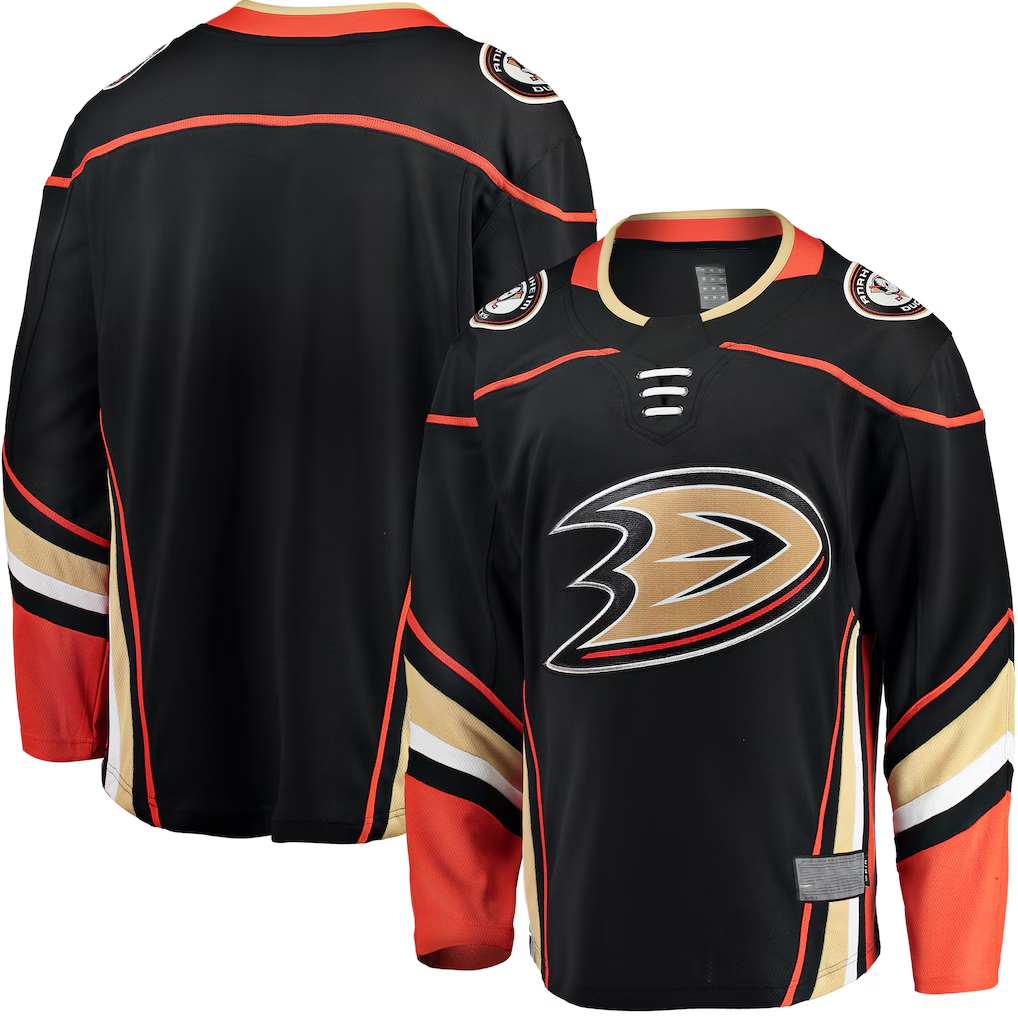 harde A.Ducks Black Breakaway Home Jerseys