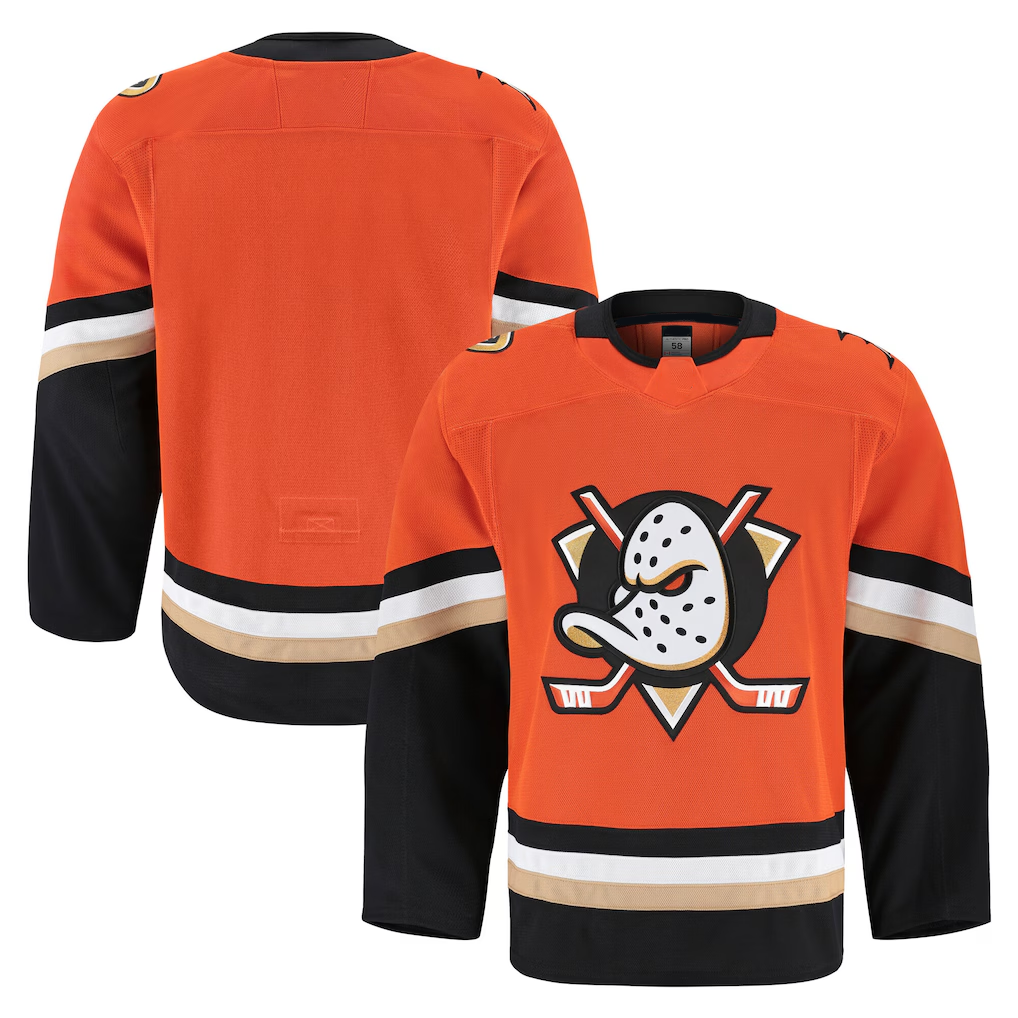 harde A.Ducks Orange Home Authentic Pro Jerseys