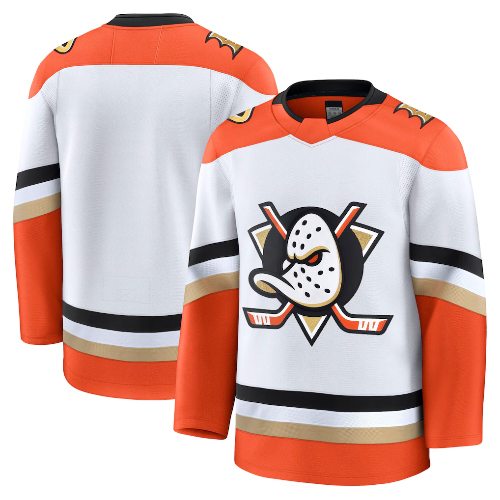 harde A.Ducks White Away Premium Jerseys