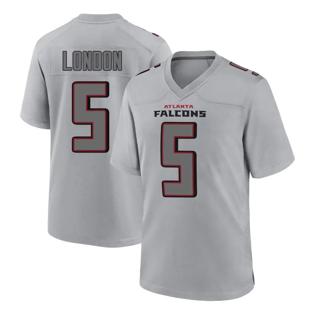 harde A.Falcons #5 Drake London Player Gray Fashion Home Game Stitched Jerseys