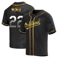 harde Athletics #22 Jeff McNeil player Gold Replica Black en Alternate Stitched Jersey