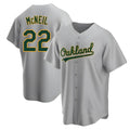 harde Athletics #22 Jeff McNeil player Gray Replica Road Stitched Jersey