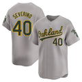 harde Athletics #40 Luis Severino player Gray Limited Away Stitched Jersey