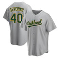 harde Athletics #40 Luis Severino player Gray Replica Road Stitched Jersey