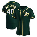 harde Athletics #40 Luis Severino player Green Authentic Alternate Stitched Jersey