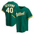 harde Athletics #40 Luis Severino player Green Replica Kelly Alternate Stitched Jersey