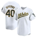 harde Athletics #40 Luis Severino player White Limited Home Stitched Jersey