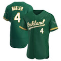 harde Athletics #4 Lawrence Butler player Green Authentic Kelly Alternate Stitched Jersey