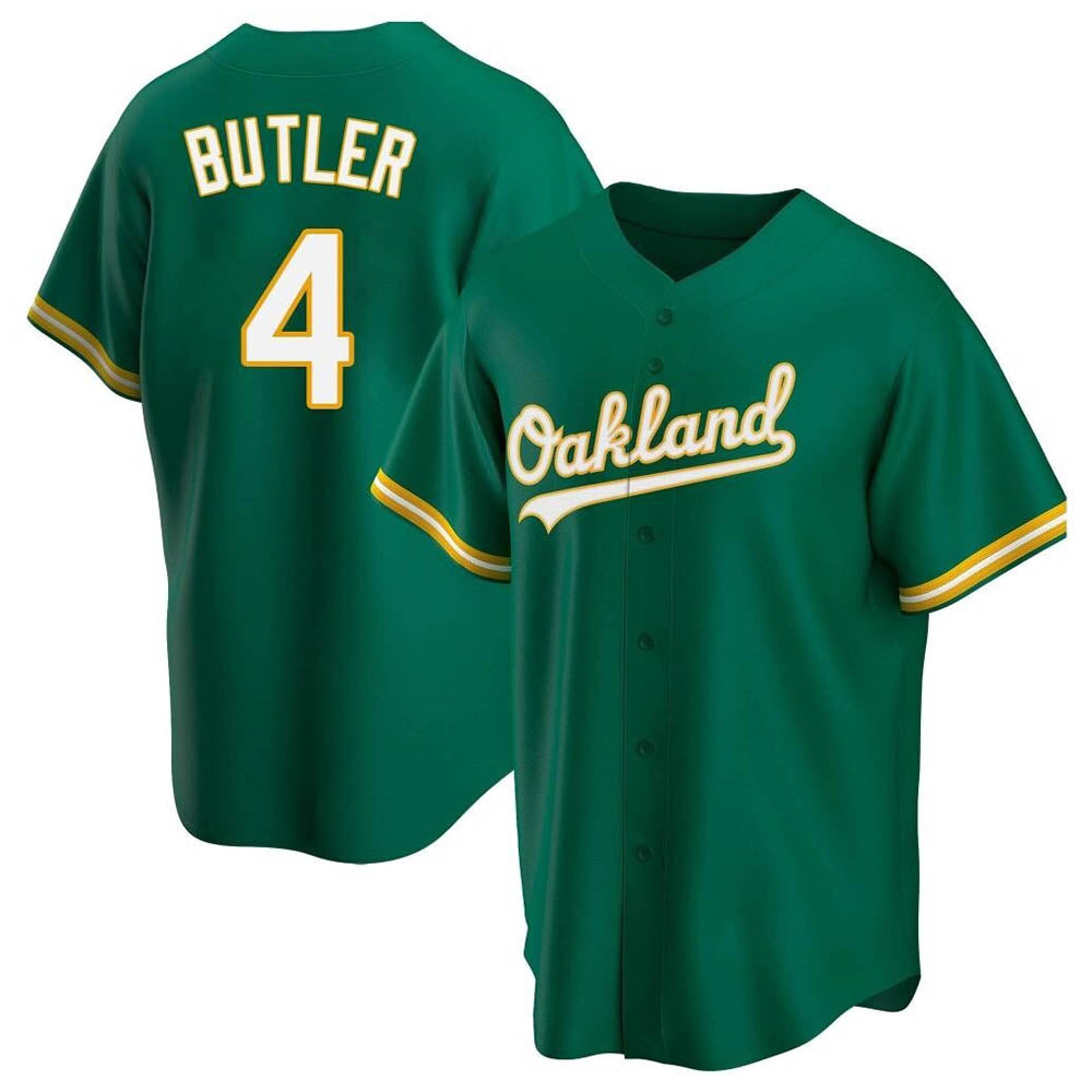 harde Athletics #4 Lawrence Butler player Green Replica Kelly Alternate Stitched Jersey