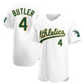 harde Athletics #4 Lawrence Butler player White Authentic Home Stitched Jersey
