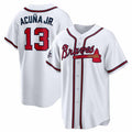 harde A.Braves #13 Ronald Acuna Jr. 2025 All-Star Game Home Replica Player Jersey - White Stitched Personalized Jersey