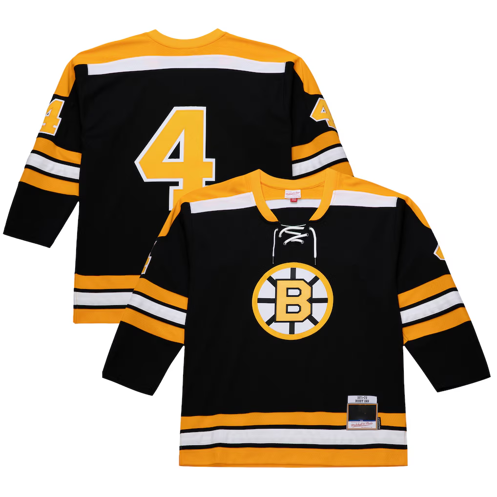 harde B.Bruins #4 Bobby Orr Black 1971-72 Power Play Stitched Jerseys